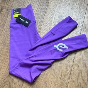 Nike x Peloton mid-rise, full length tight (purple)